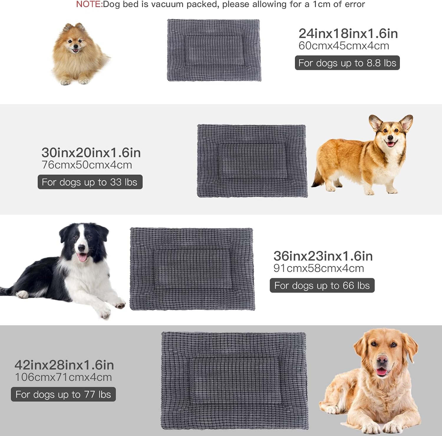 Detalle 2 de BVAGSS Reversible Memory Foam Dog Bed Mat 60x45