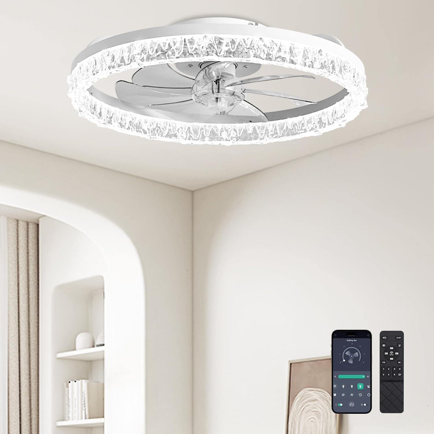 Thumbnail 1 de Ceiling Fan with Light, 52-Inch