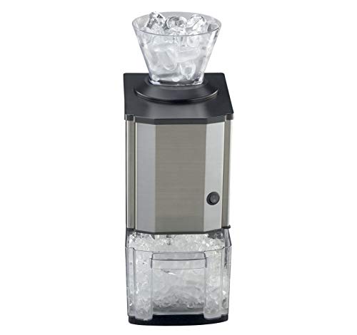 Detalle de RGV Mojito Junior: Spaccaghiaccio Elettrico 80W in Acciaio Inox, 20 kg/h, contenitore estraibile e imbuto amovibile