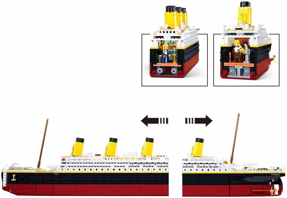 Detalle de Sluban M38-B1122 Titanic 1:350 – zestaw klocków z kolorową instrukcją