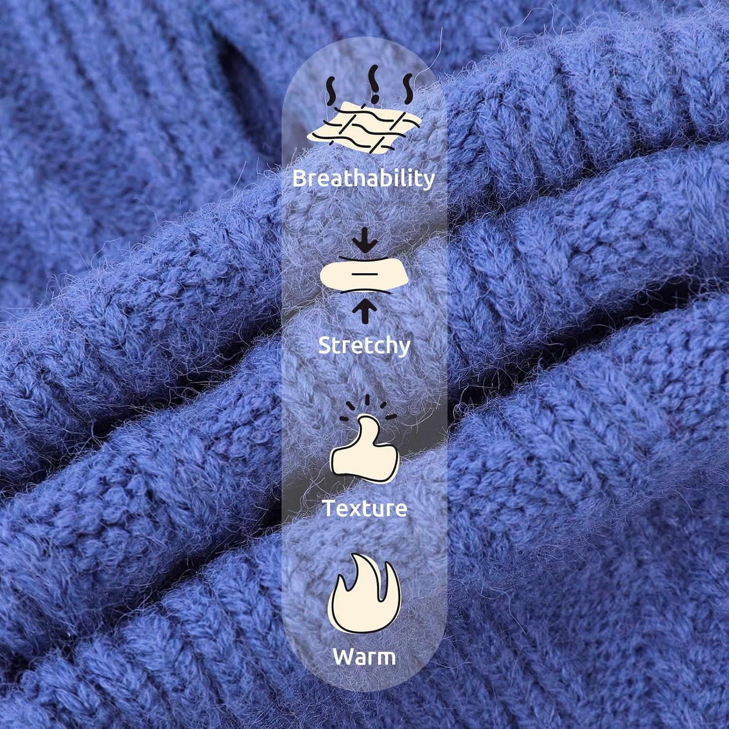Detalle de Queenmore Katzenpullover & Hundepullover mit Stehkragen – warm, weich und mit Rückenöffnung (Blau, XS)