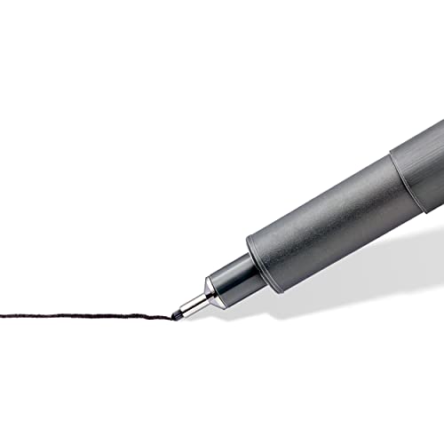 Detalle de Staedtler Pigment Liner 5+1 Set 308 SB6P: 6 penne fineliner con punte da 0,05–0,8 mm in nero