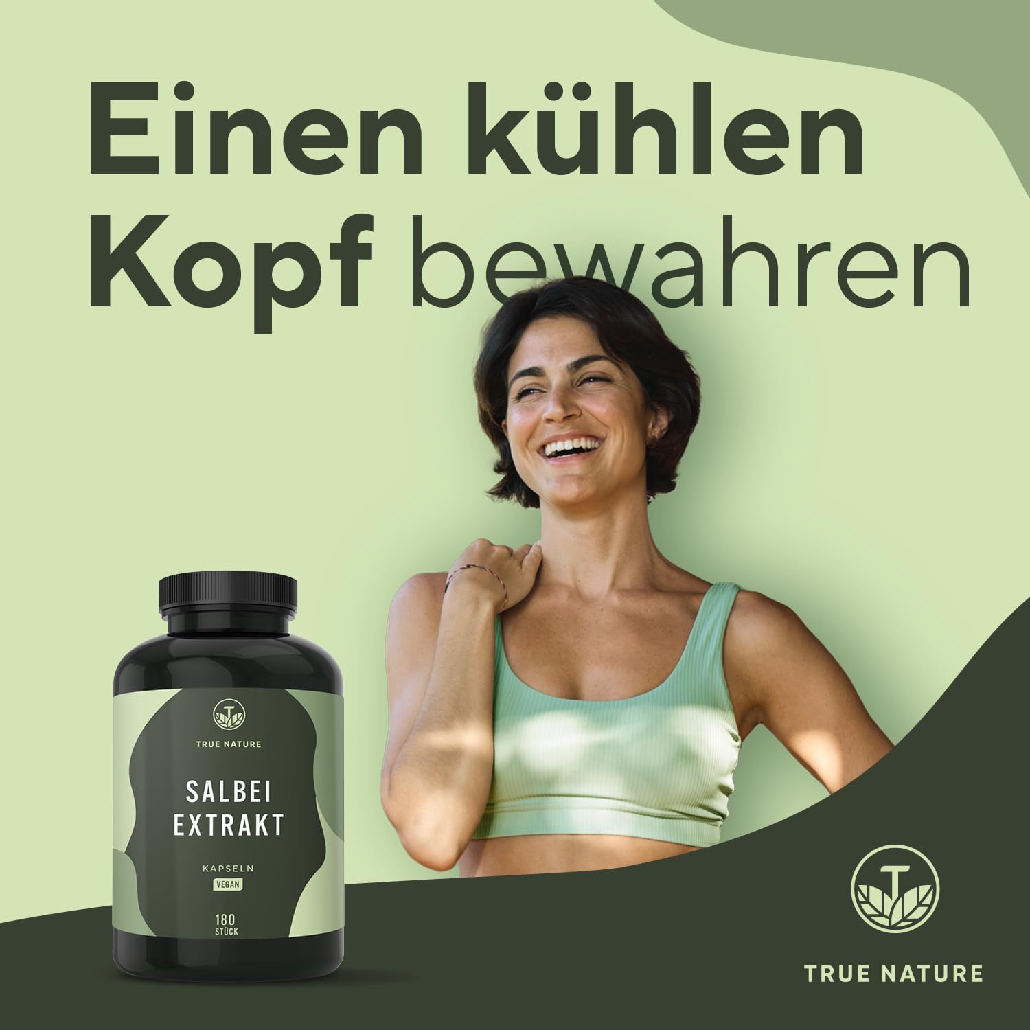 Detalle de Salbei Extrakt Hochdosiert 180 Kapseln (10:1) – 6.000 mg Salbei pro Tagesdosis | True Nature