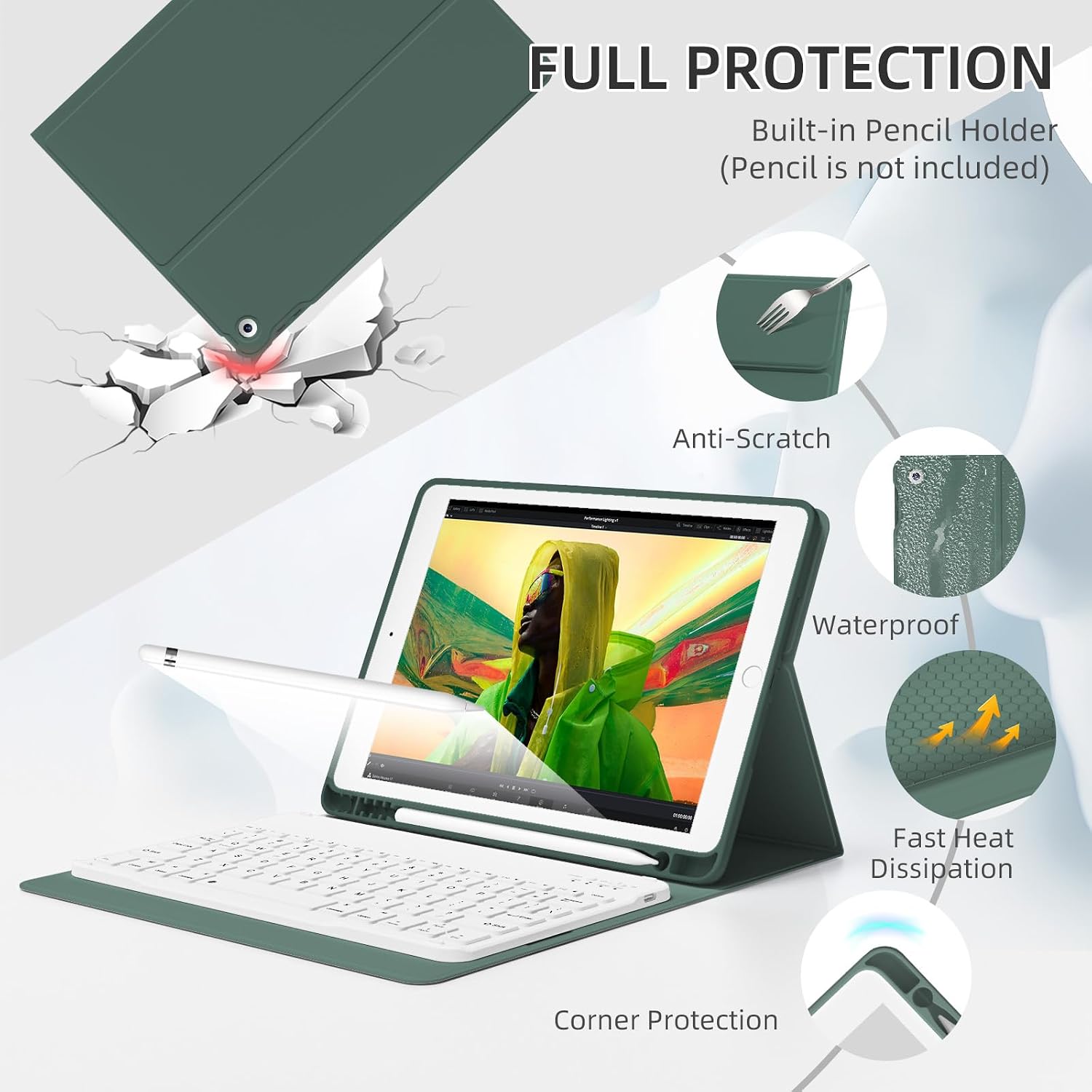 Thumbnail 3 de KVTVOU Keyboard Case for iPad 10.2
