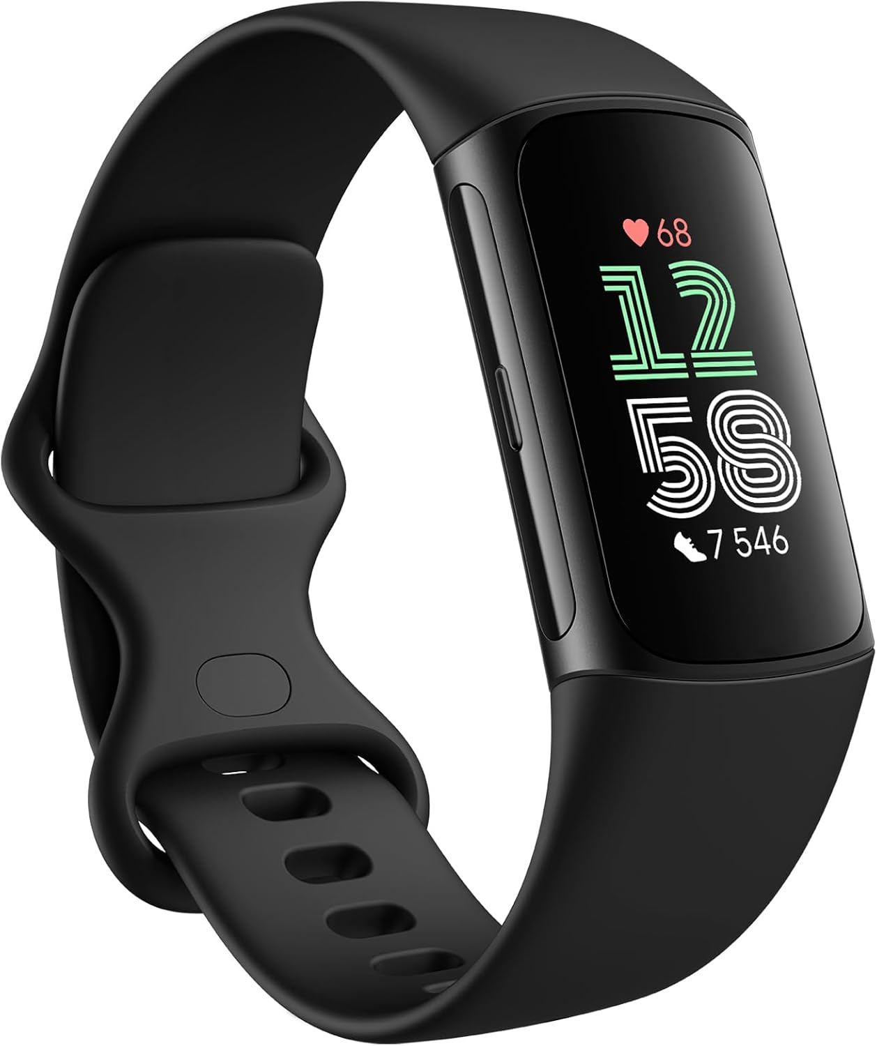 Detalle de Fitbit Charge 6 Bracelet d'activité avec Google Health Premium inclus – Noir Volcanique/Aluminium Noir