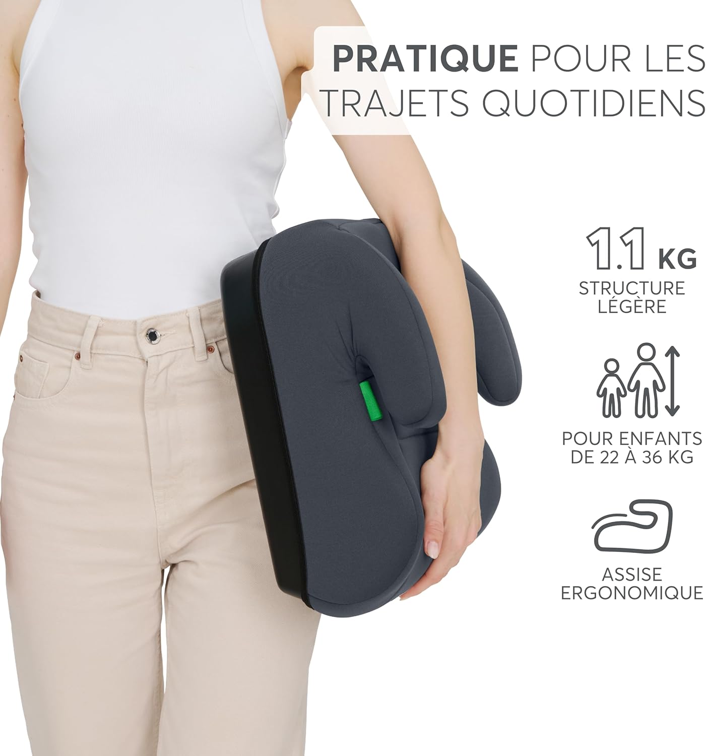 Detalle de KikkaBoo Rehausseur Voiture Enfant i-UP, i-Size — 125–150 cm / 22–36 kg