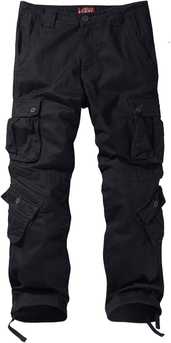 Detalle de Match Men's Cargo Pants 100% Cotton