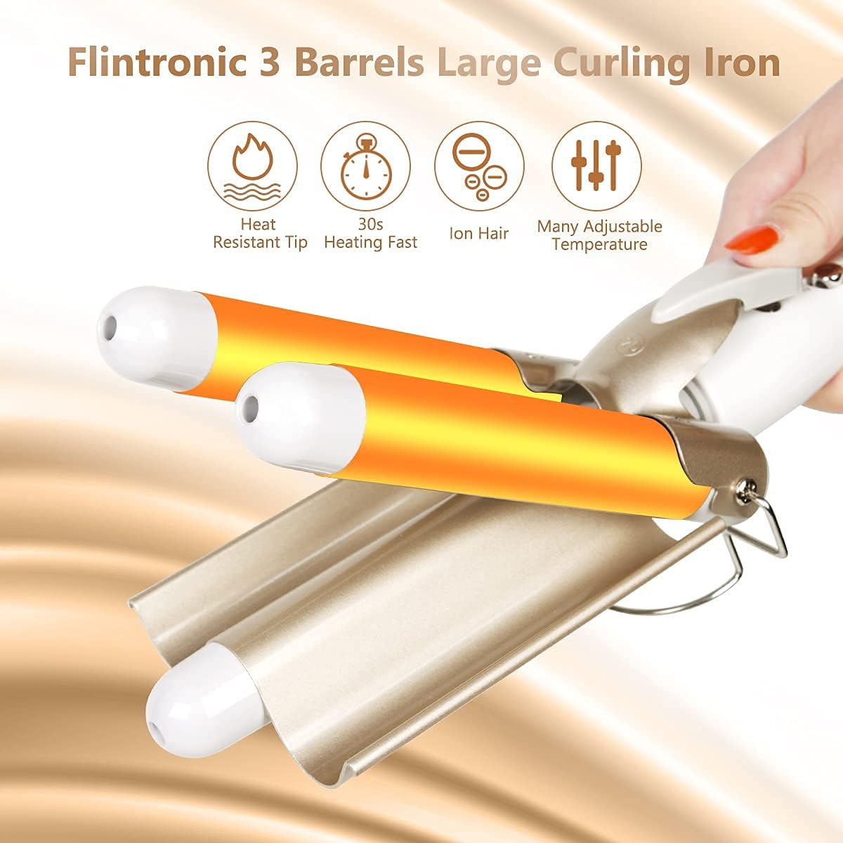 Thumbnail 1 de flintronic 3-Barrel Ceramic Hair Curler 25mm