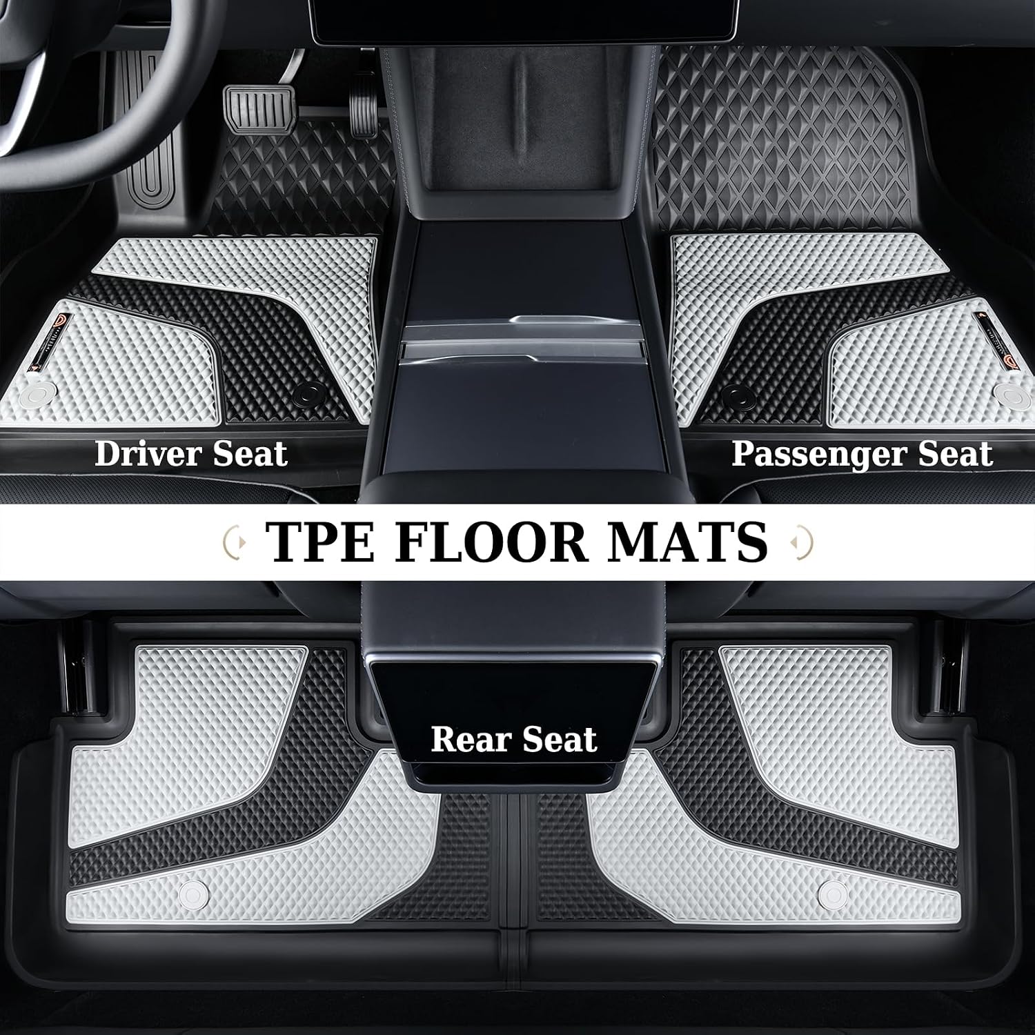 Detalle 2 de Coverado Tesla Model 3 Floor Mats, TPE