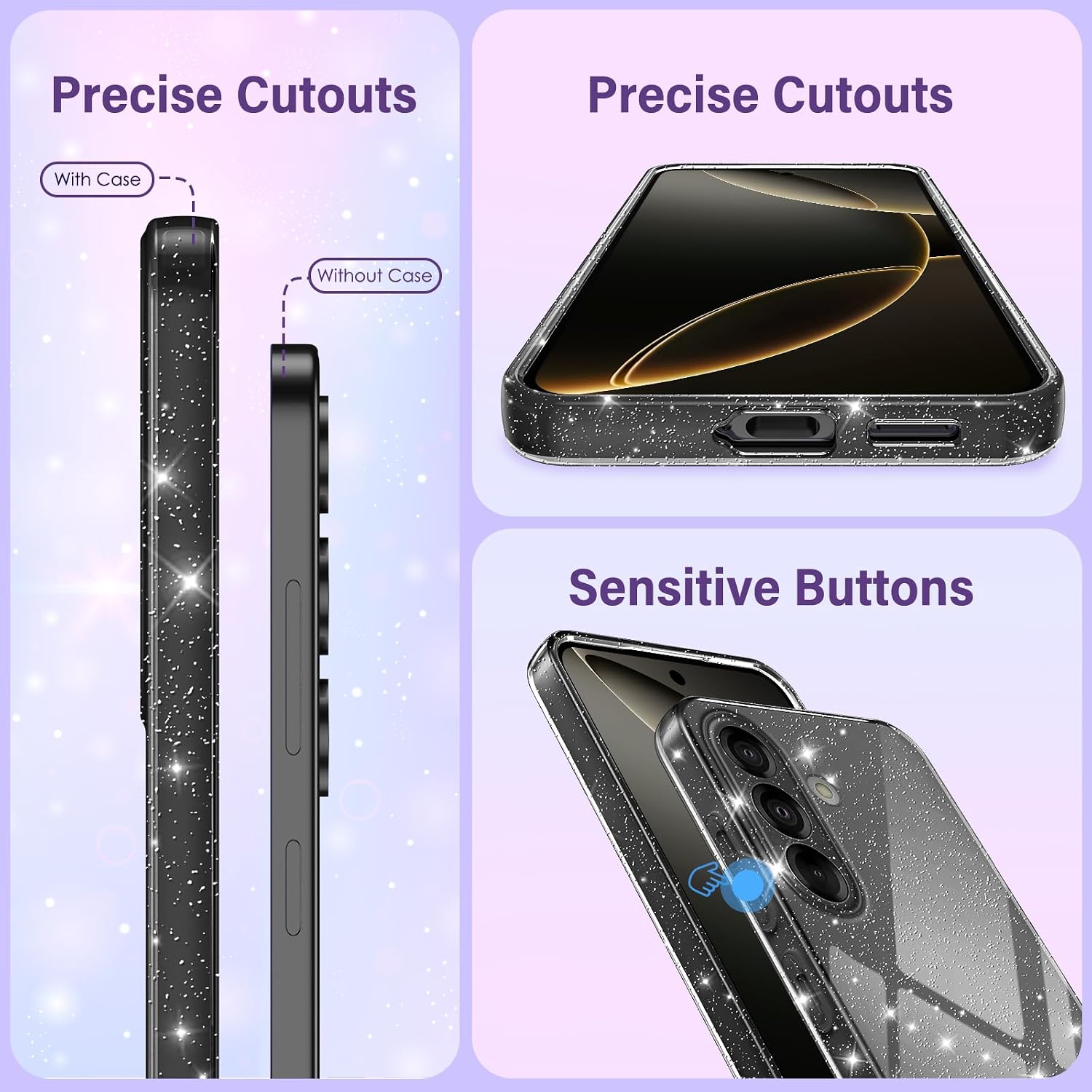 Thumbnail 6 de Paitech Glitzer Hülle für Samsung Galaxy A17 – Dünn, flexibel und kratzfest