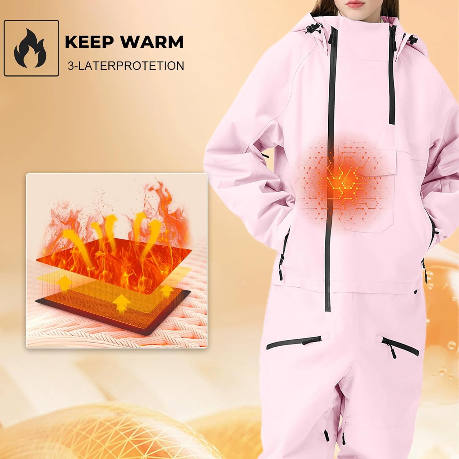Thumbnail 6 de HOUZONIY Einteiler Skioverall Damen