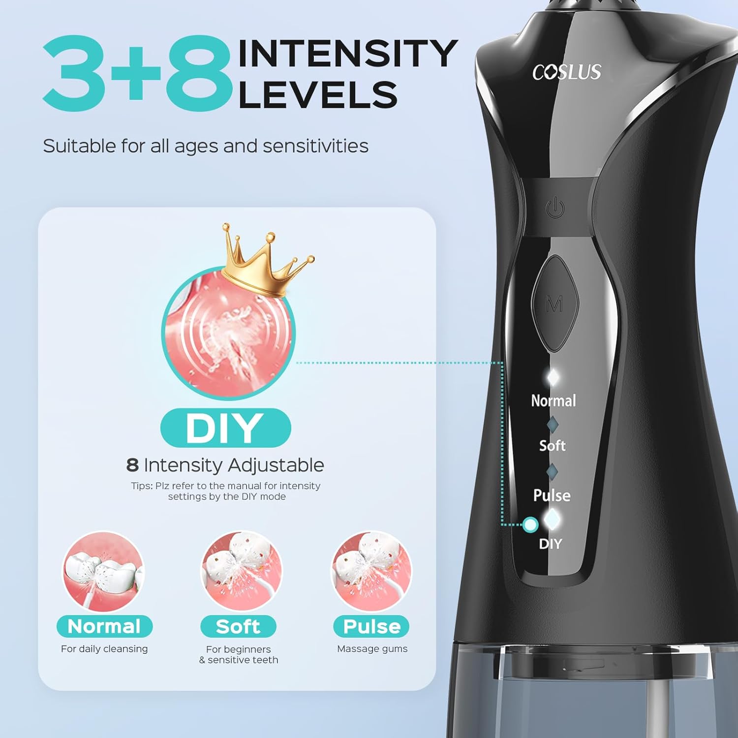 Detalle de COSLUS C30 cordless water flosser 300ml ๐ฐ