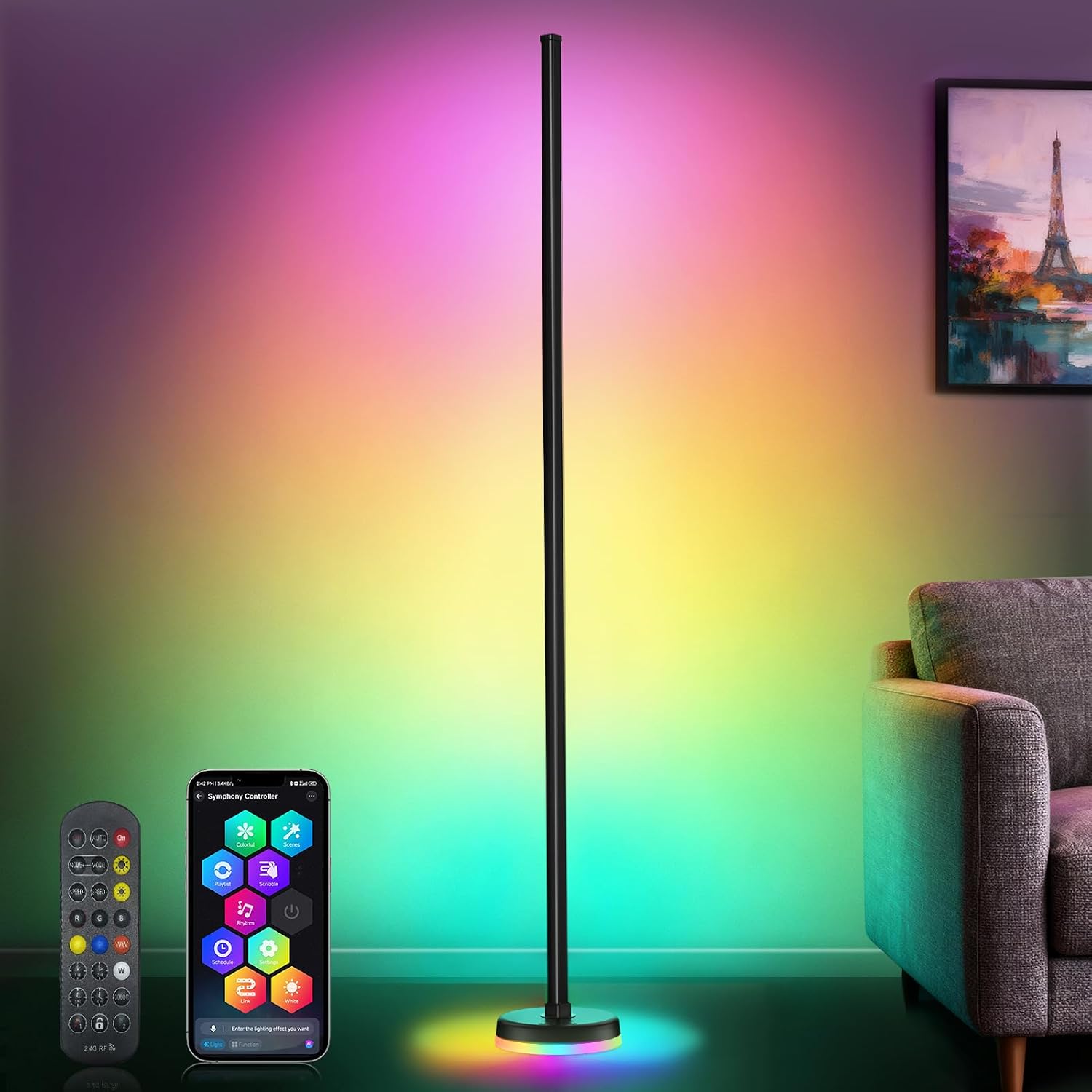 Detalle de LED Stehlampe 140 cm dimmbar