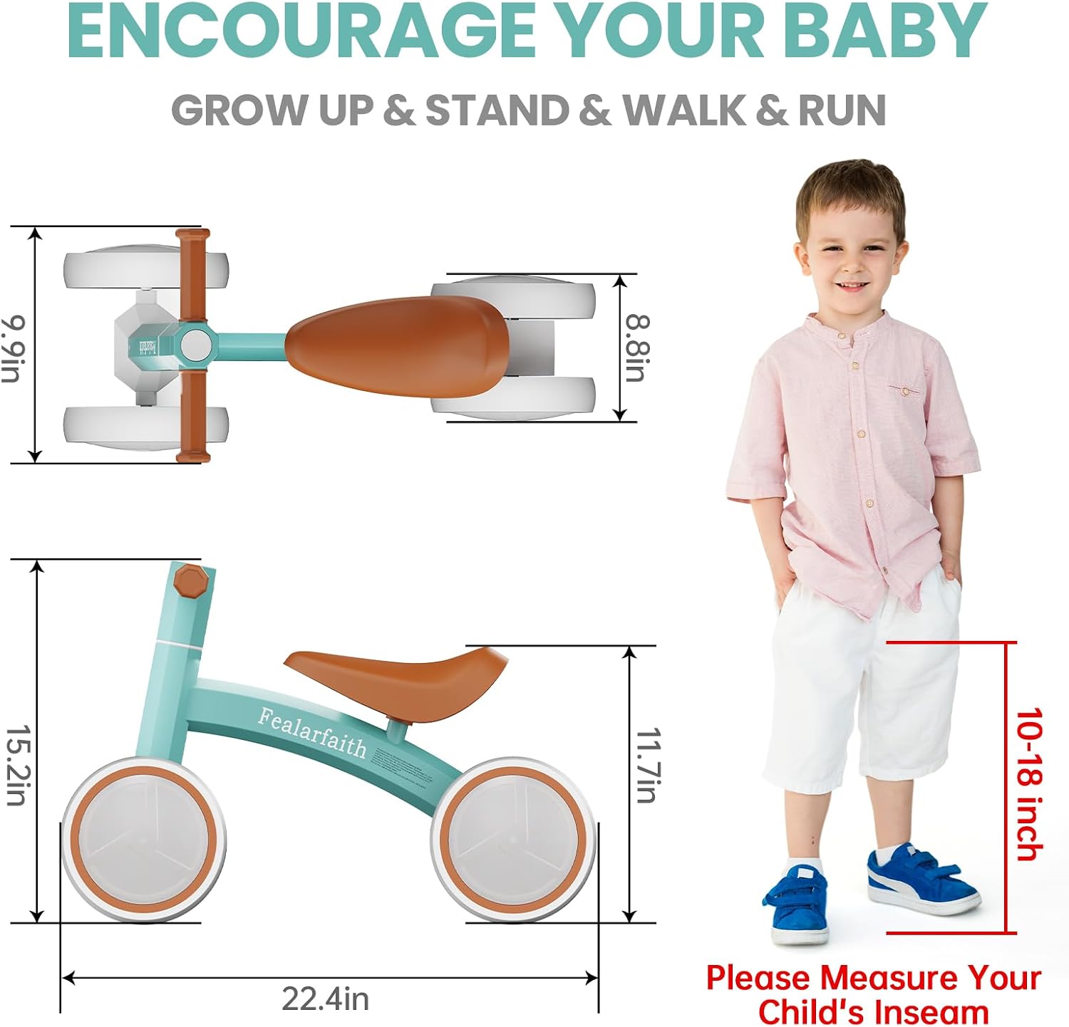 Thumbnail 1 de Robbin's Egg Blue Baby Balance Bike 10–36 Months