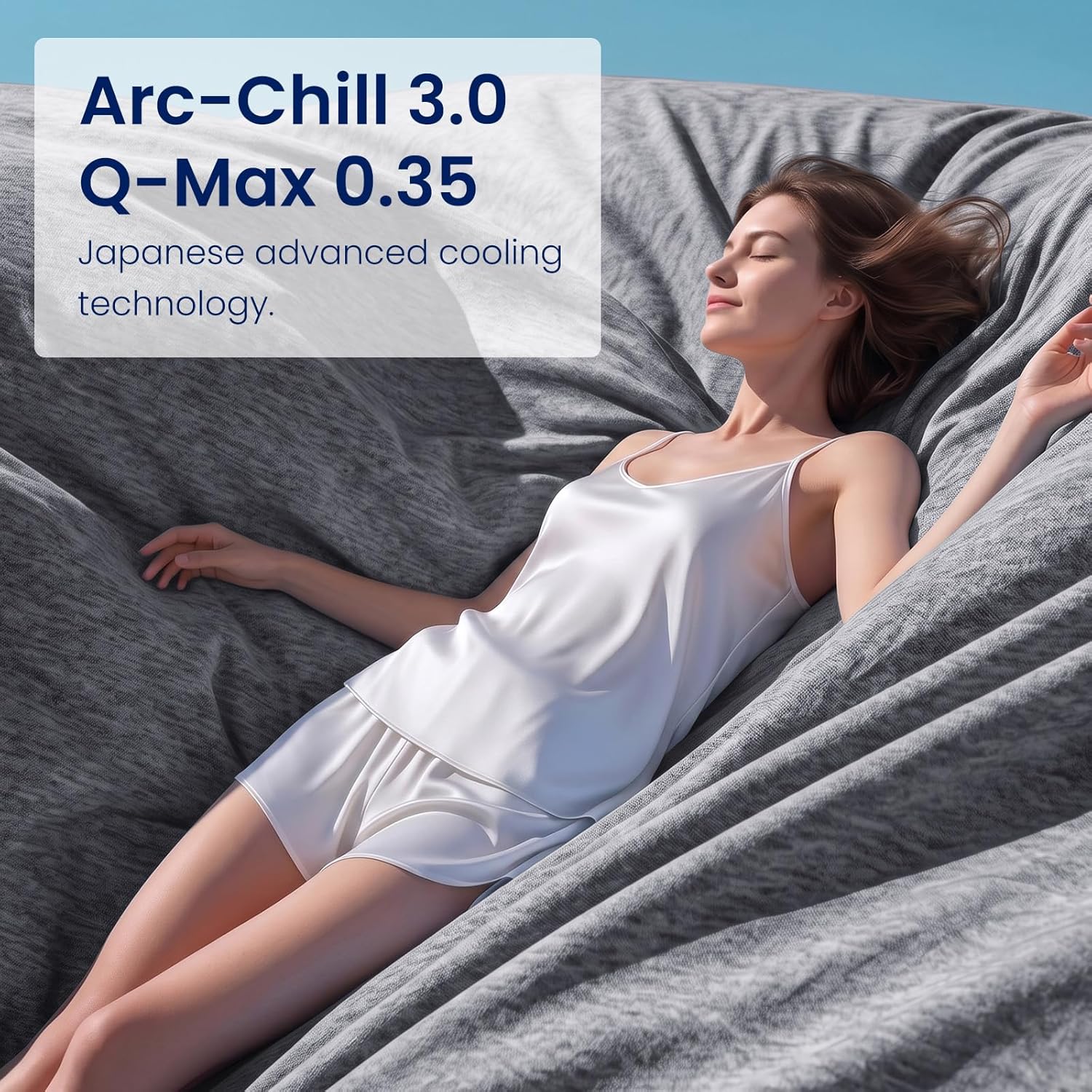 Thumbnail 6 de Topcee Cooling Blanket (90"x90") Queen Size Arc-chill Cooling Fiber for Hot Sleepers
