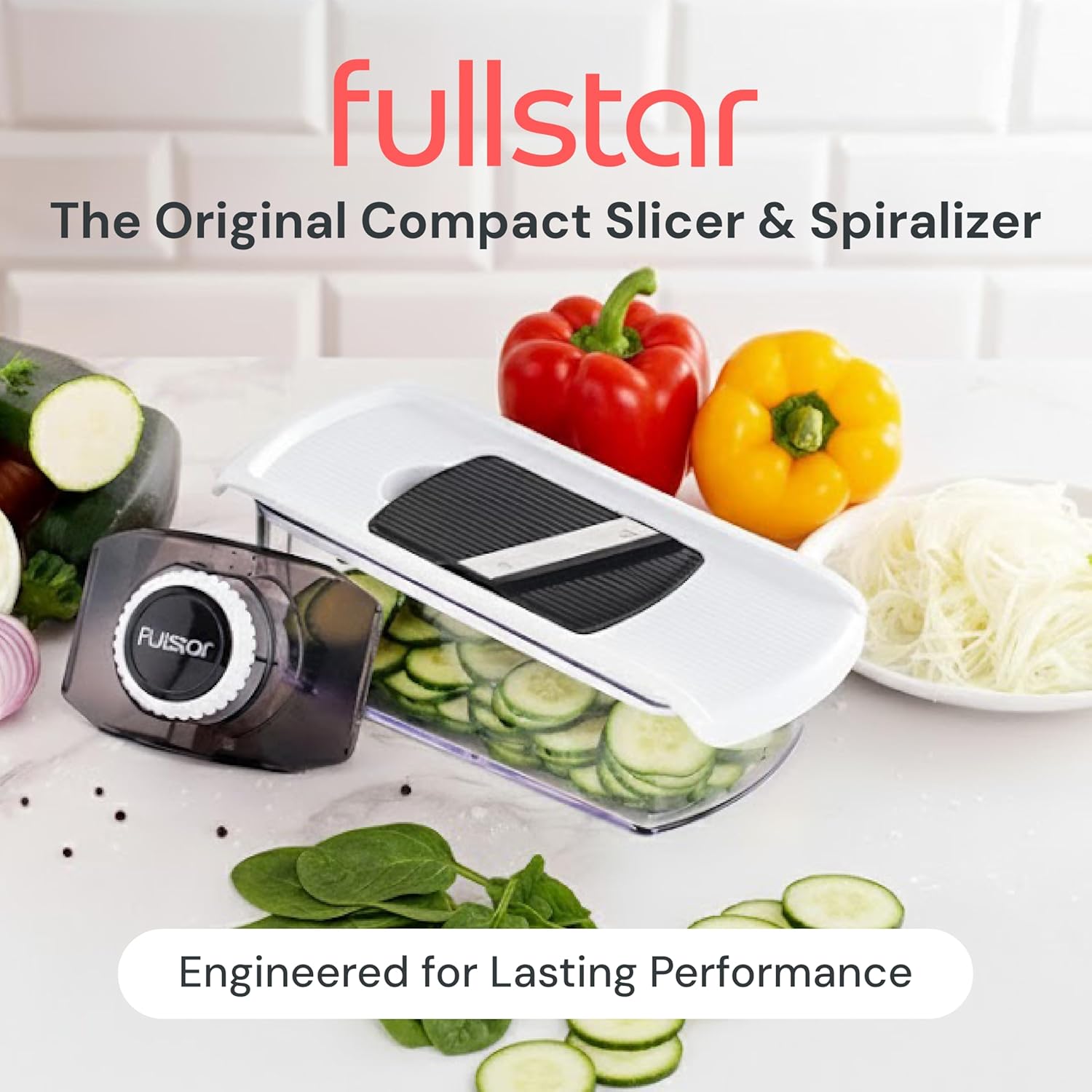 Detalle de Fullstar 6-in-1 Mandoline Slicer (White) with Safety Glove