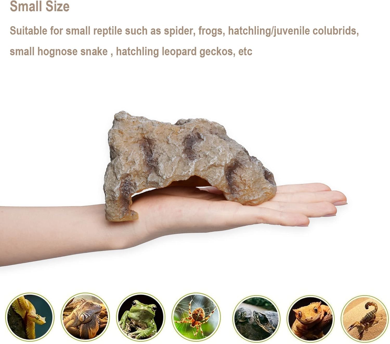 Thumbnail 3 de Reptile Rock Cave Hideout for Small Lizards, Snakes & Amphibians