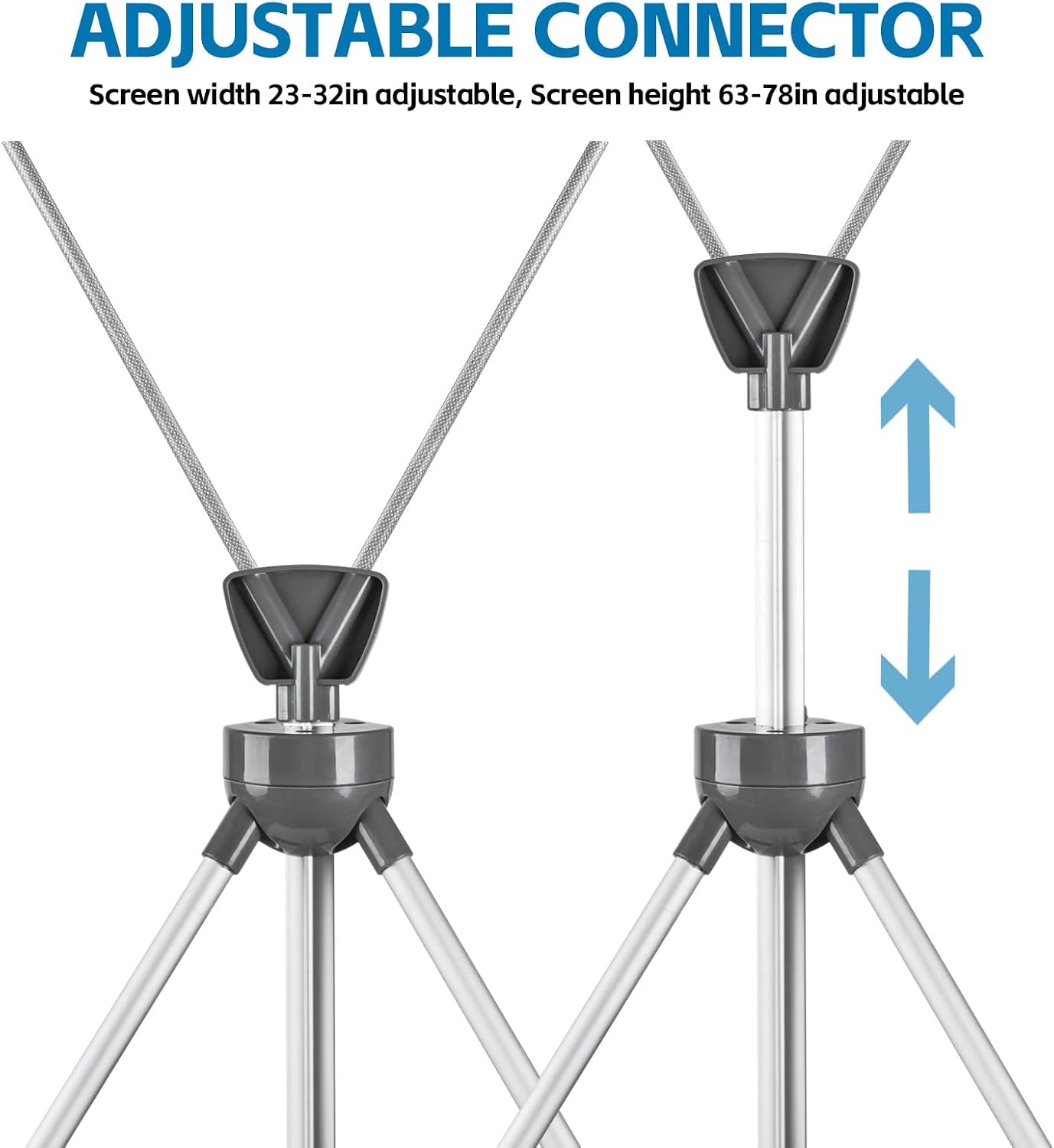 Detalle de USCNC 1 X Banner Stand, Adjustable Aluminum Frame for 24–32 in. Banners