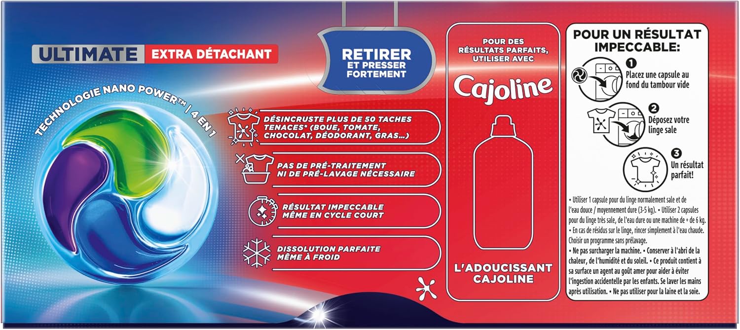Detalle de Skip Lessive Capsules Ultimate 4en1 Extra Détachant - 96 lavages