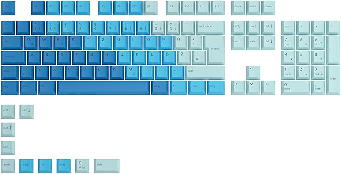 Detalle de Glorious Gaming 115 keycaps GPBT PBT, perfil Cherry, sonido premium 🌊