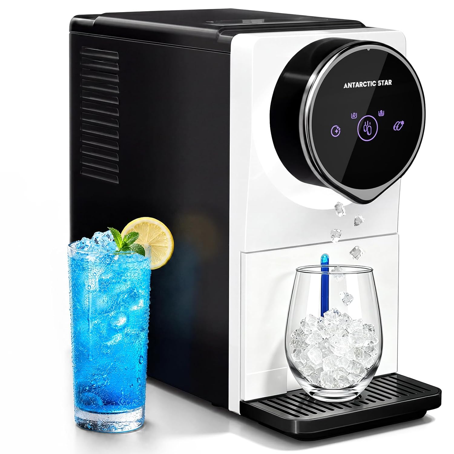 Detalle de Antarctic Star HZB-15DN Nugget Ice Maker with Touchscreen and Self-Cleaning