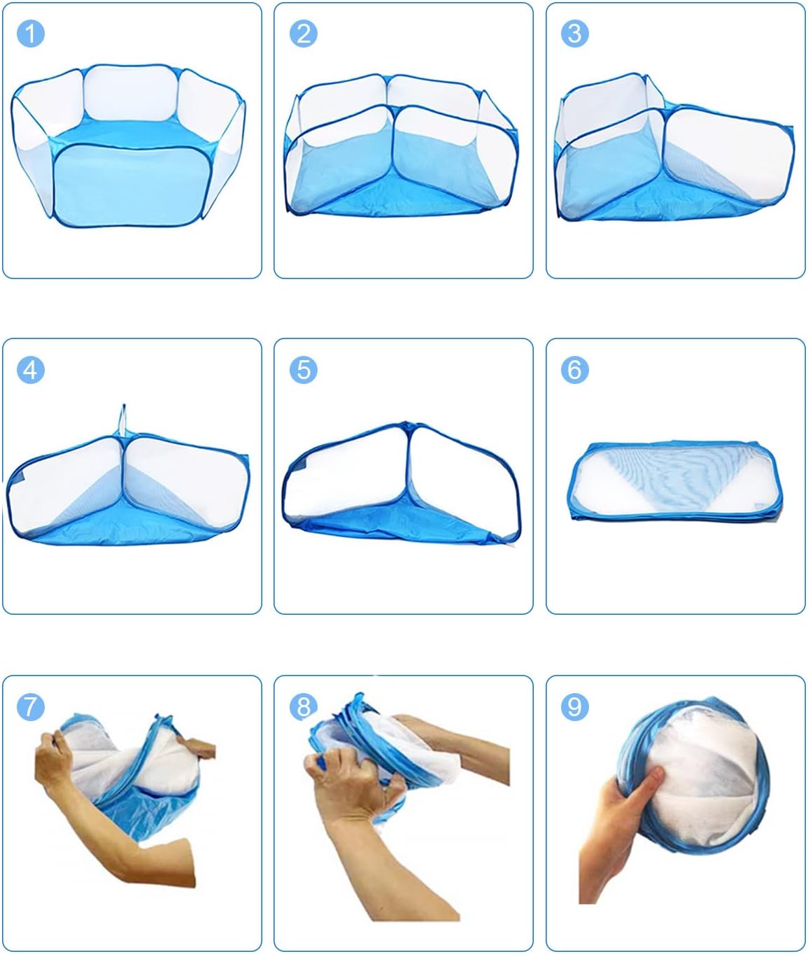 Thumbnail 3 de MAIKEHIGH faltbares Haustier-Laufgitter für Welpen & Kleintiere – emergent, transparent und tragbar