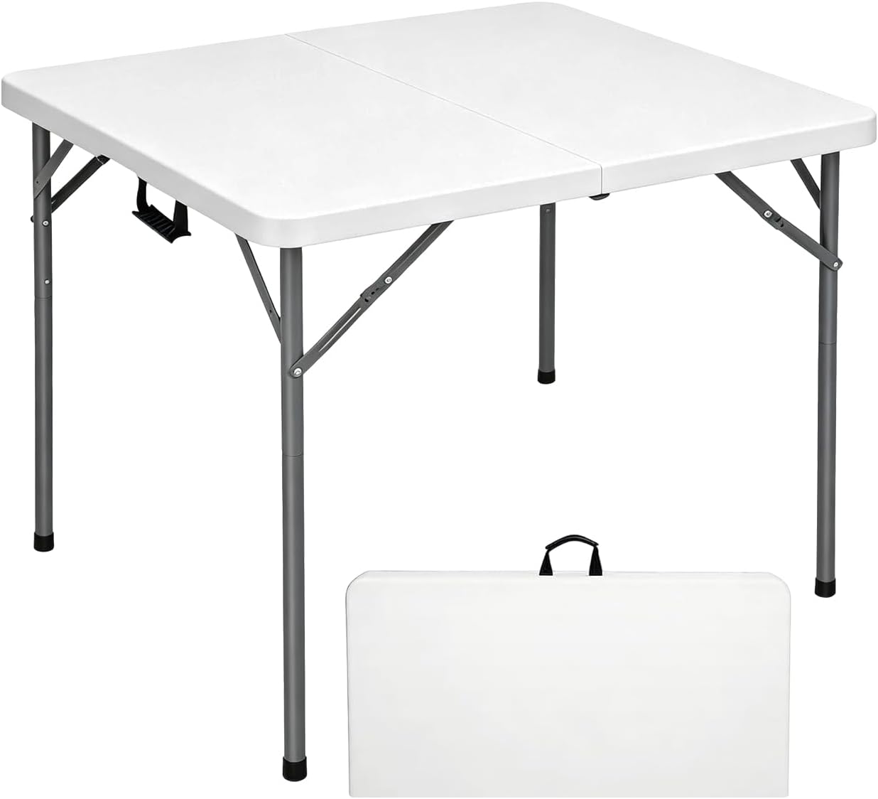 Detalle de Lakhow LA-86L 34-Inch Square Folding Card Table with HDPE Top