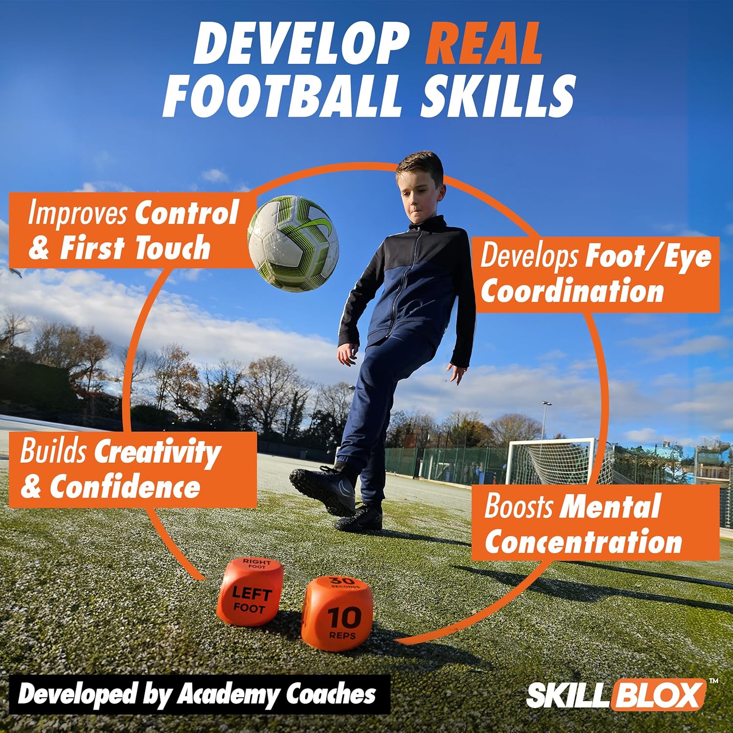 Thumbnail 1 de SKILL BLOX Keepy Up Training Dice 2 pcs