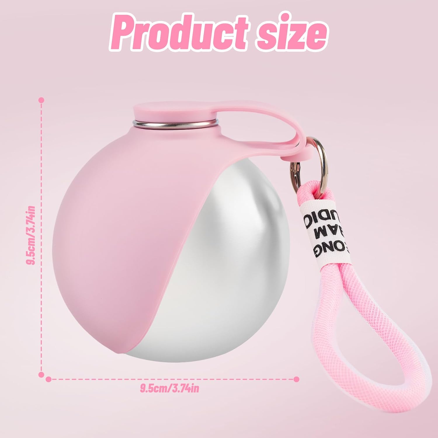 Thumbnail 1 de Portable Dog Water Bottle – 2-in-1 Stainless Steel Travel Bottle with Foldable Silicone Bowl (285ml)