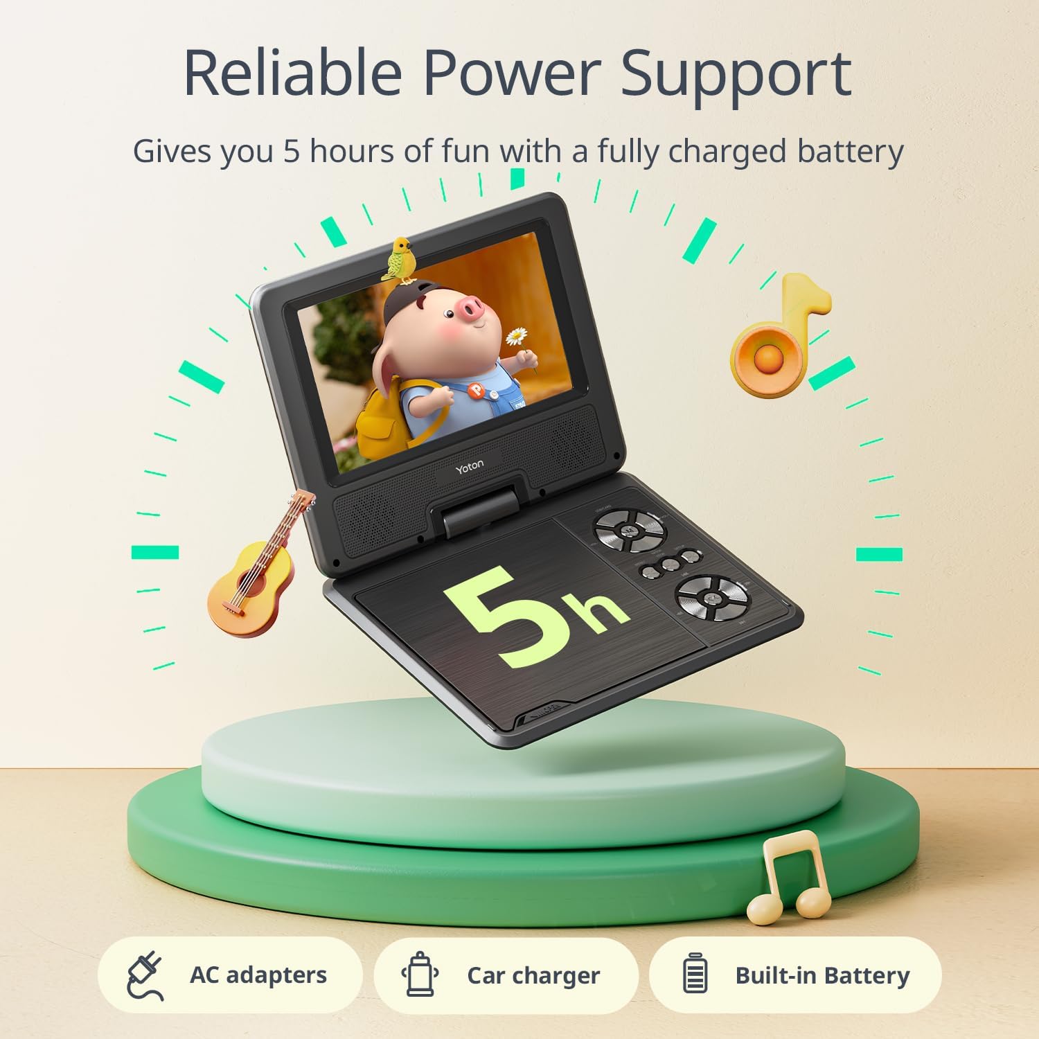 Thumbnail 5 de Yoton 9.5-inch portable DVD player