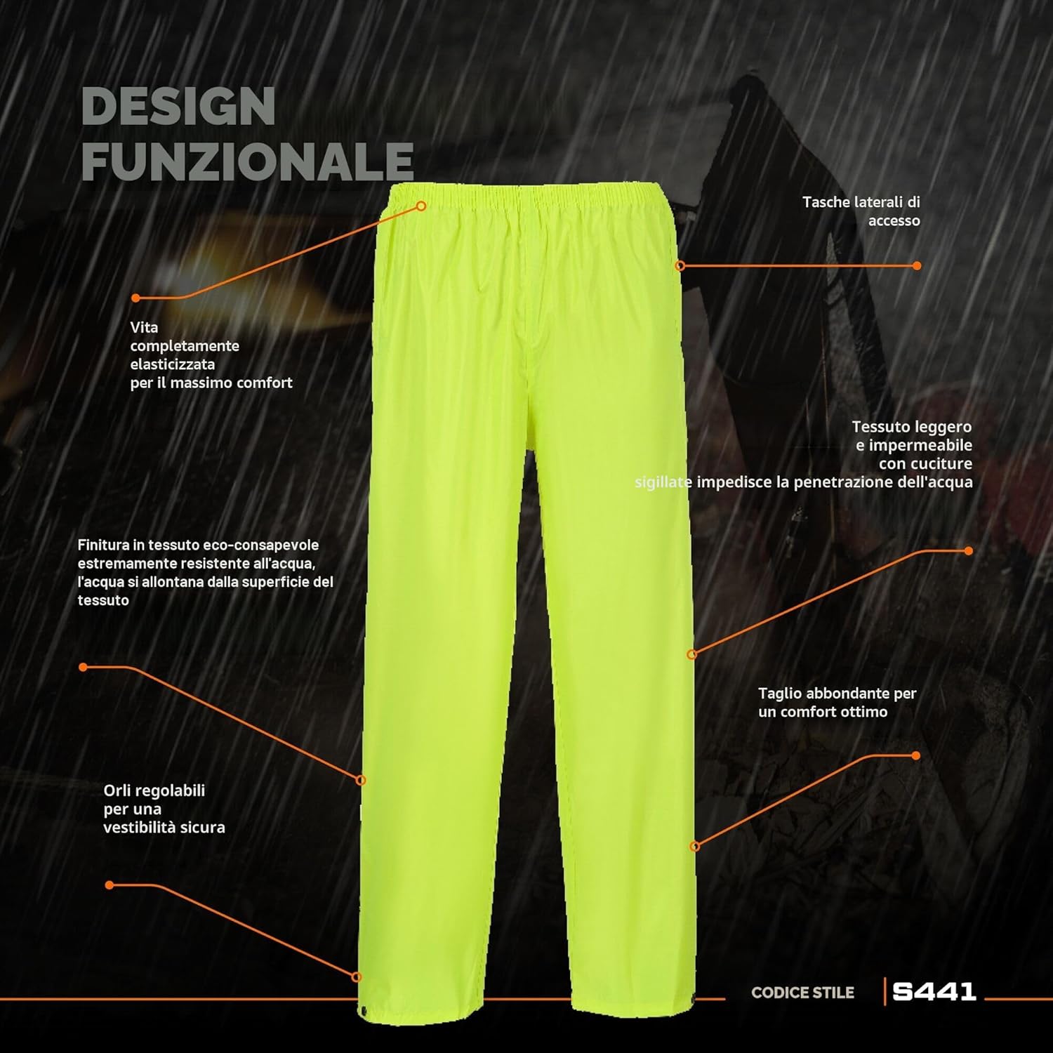 Thumbnail 3 de Portwest Pantaloni Impermeabili Classic 6XL 👖