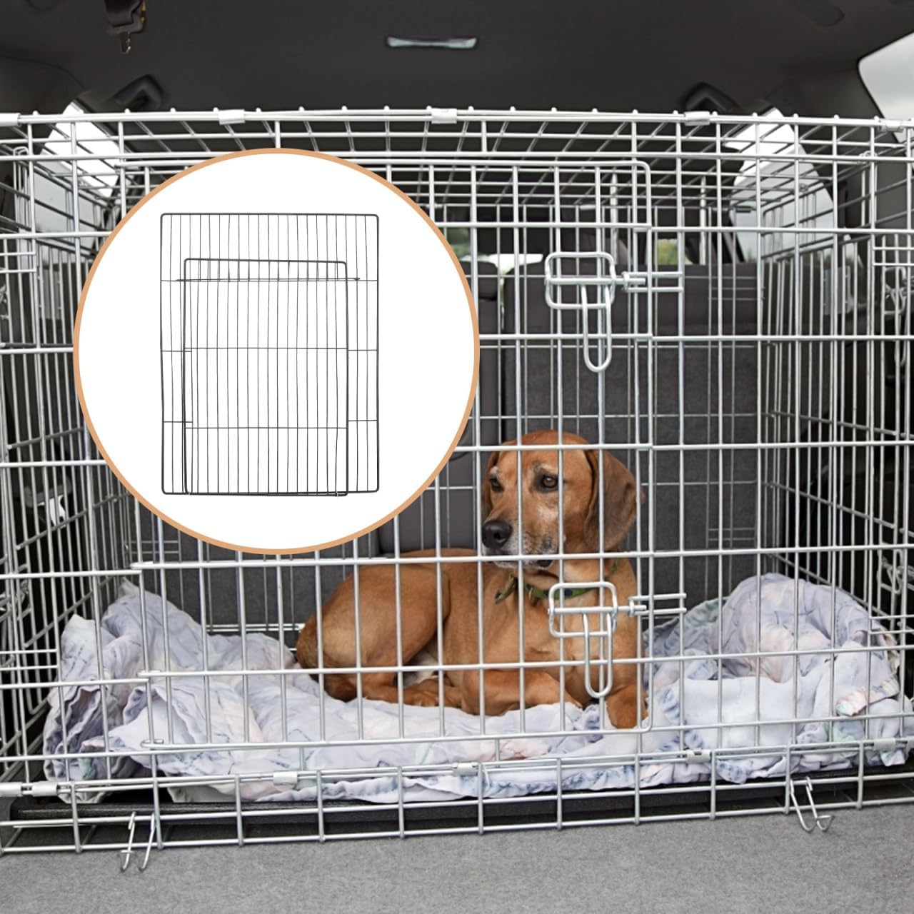 Thumbnail 6 de Milisten Cat Playpen Door Detachable Wire Cage Panel for Small Pets