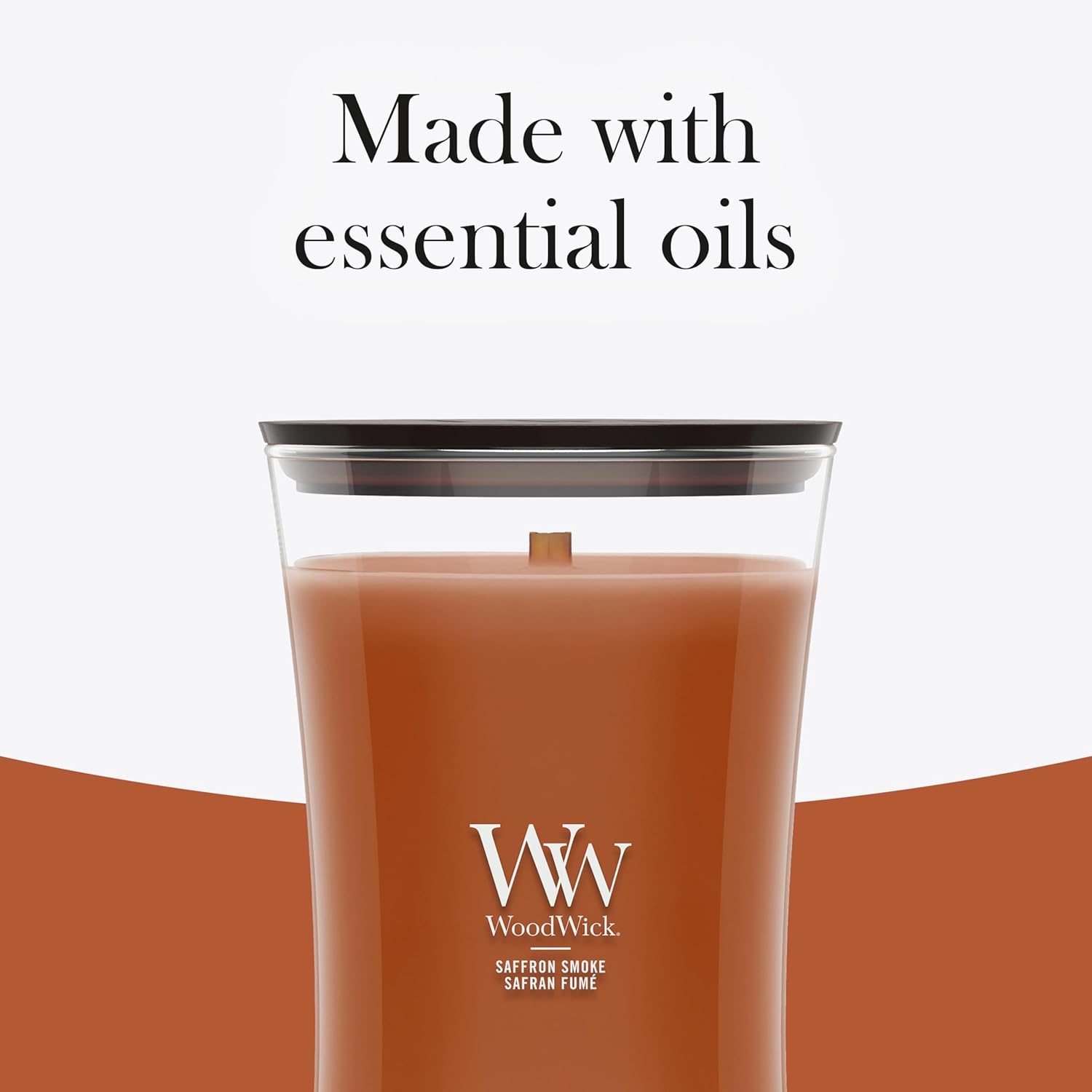 Thumbnail 5 de WoodWick Bougie parfumée Bougie sablier moyenne – Safran fumé