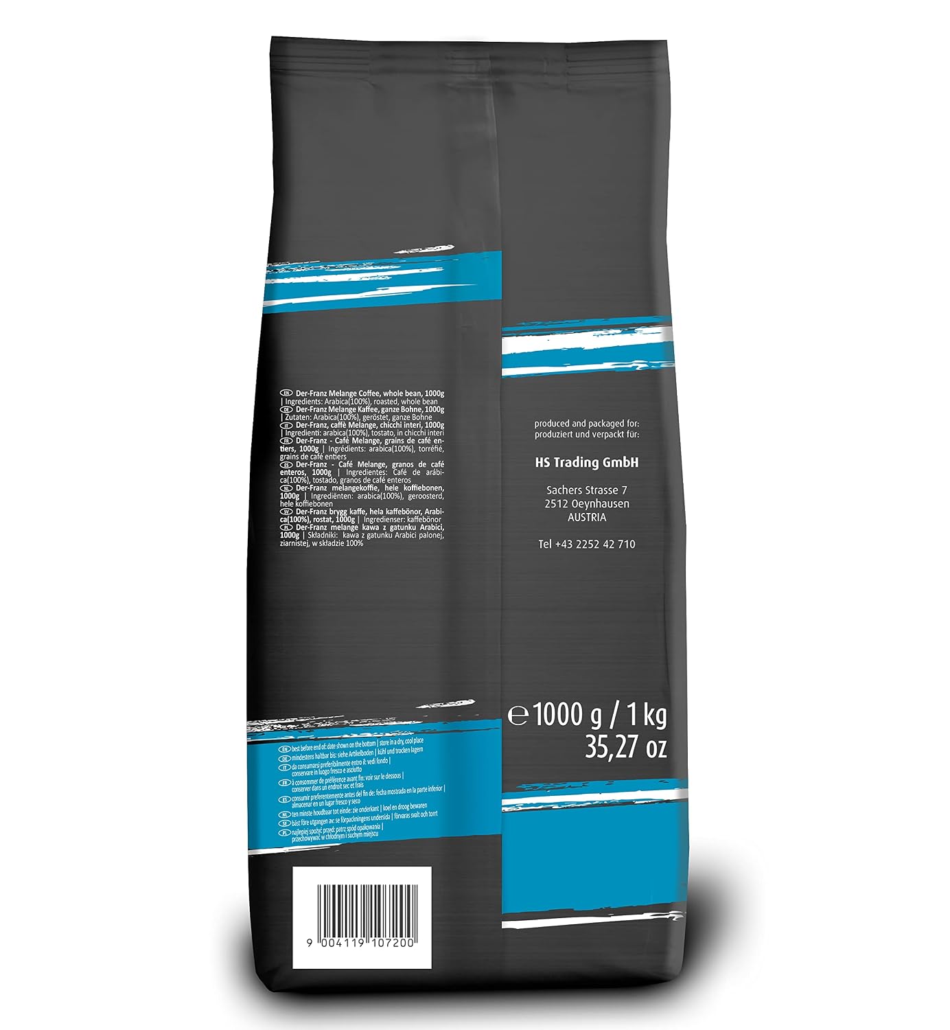 Detalle 2 de Der-Franz Melange Kaffee 100% Arabica 4x1000 g