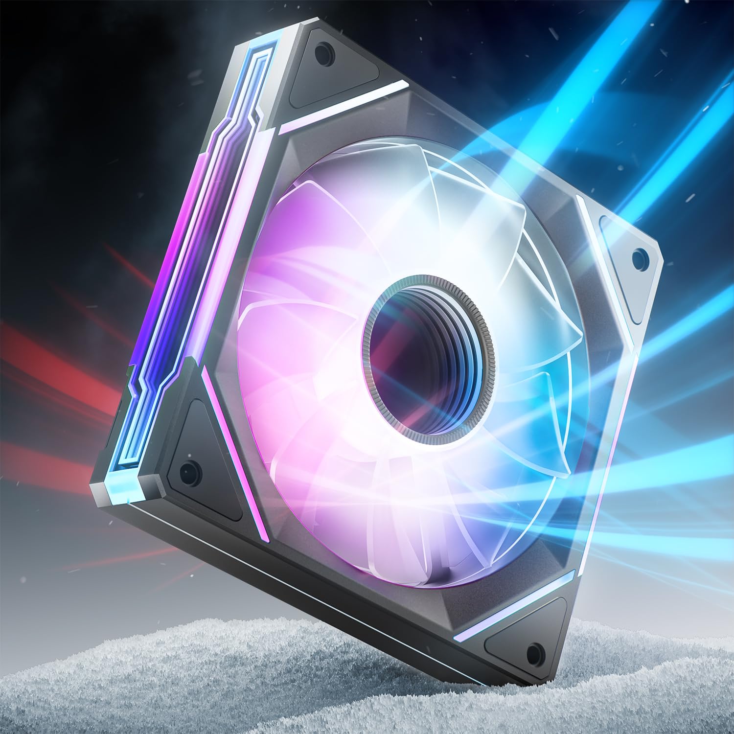 Thumbnail 6 de AsiaHorse AMICI-5GT RGB PC Fans (Infinity Mirror ARGB, HDB Bearing) — Speeds up to 1800 RPM