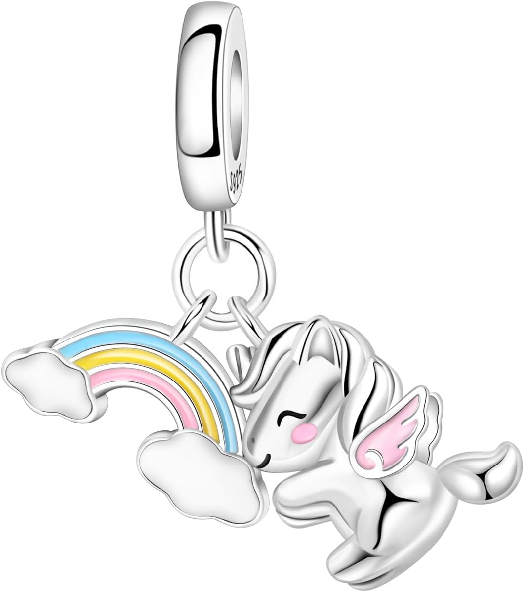 Detalle de CYCUFF Charm in Argento Sterling 925 per Bracciale e Collane Europee – Ciondolo Perline