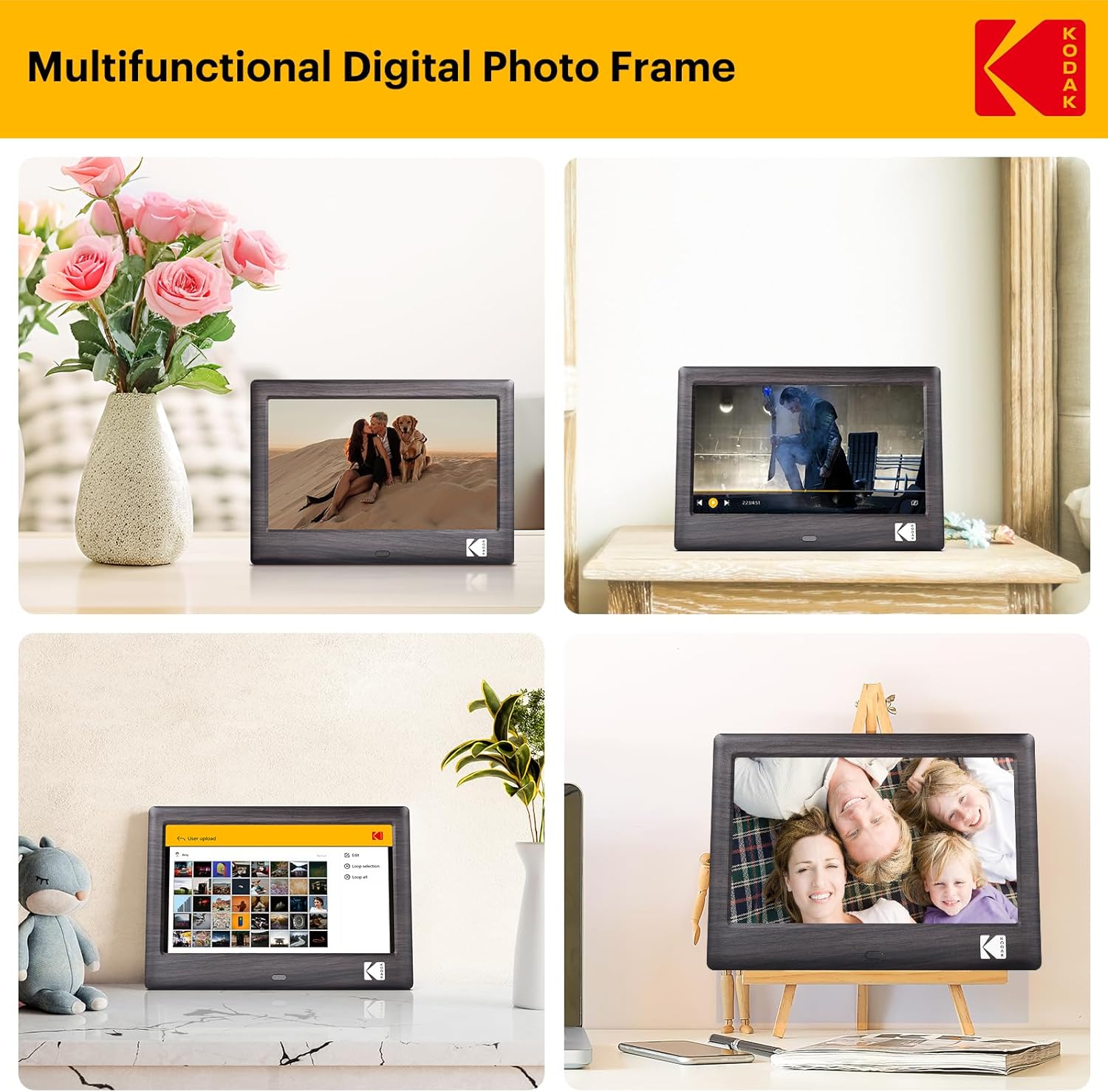 Thumbnail 3 de Cadre photo numérique WiFi 7 pouces