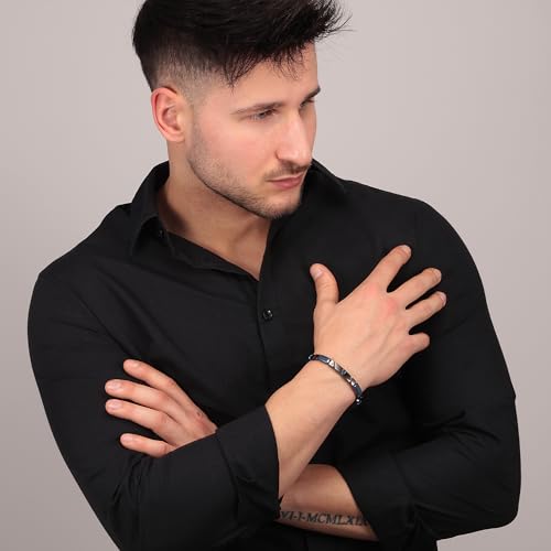 Detalle de Maserati Bracelet Homme Jewels en Acier, Céramique bleue et PVD gris – JM221ATZ01