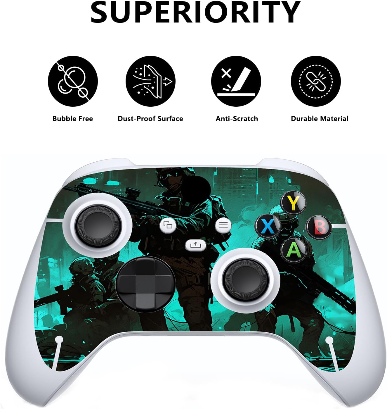 Detalle de PlayVital Custom Vinyl Skins for Xbox Series S – Fearlessness