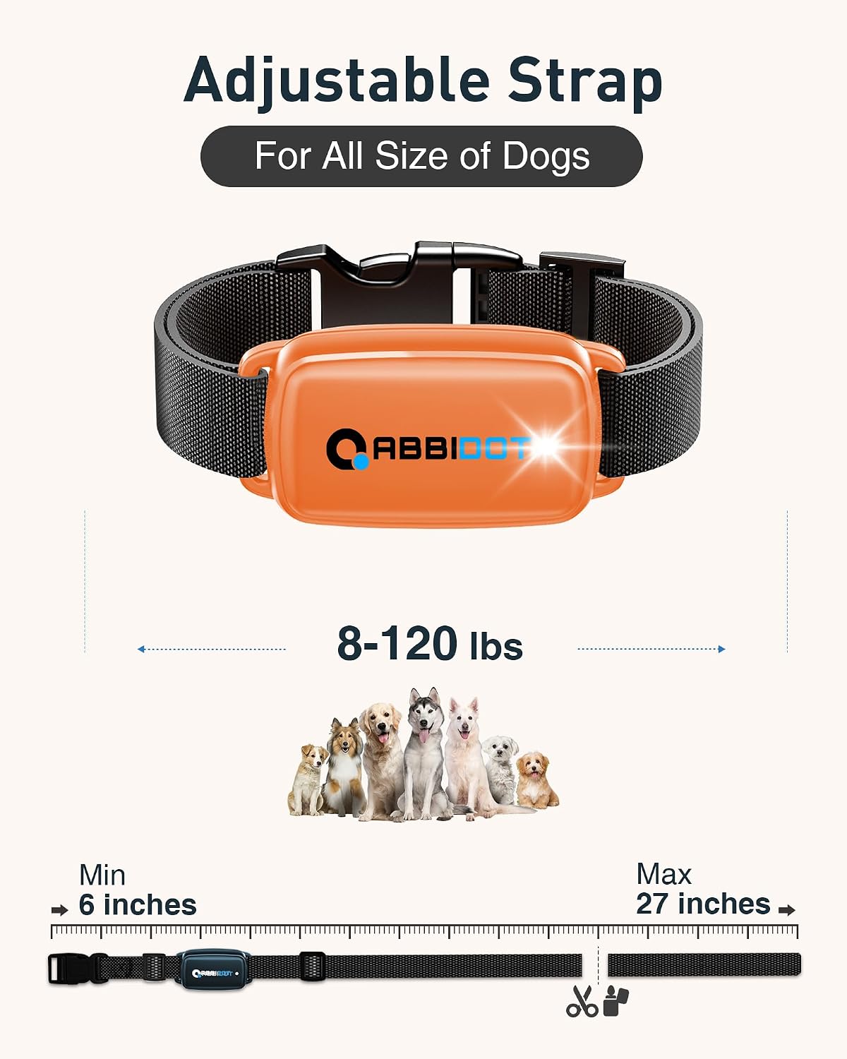 Detalle 1 de ABBIDOT Dog Training Collar, 5000 ft