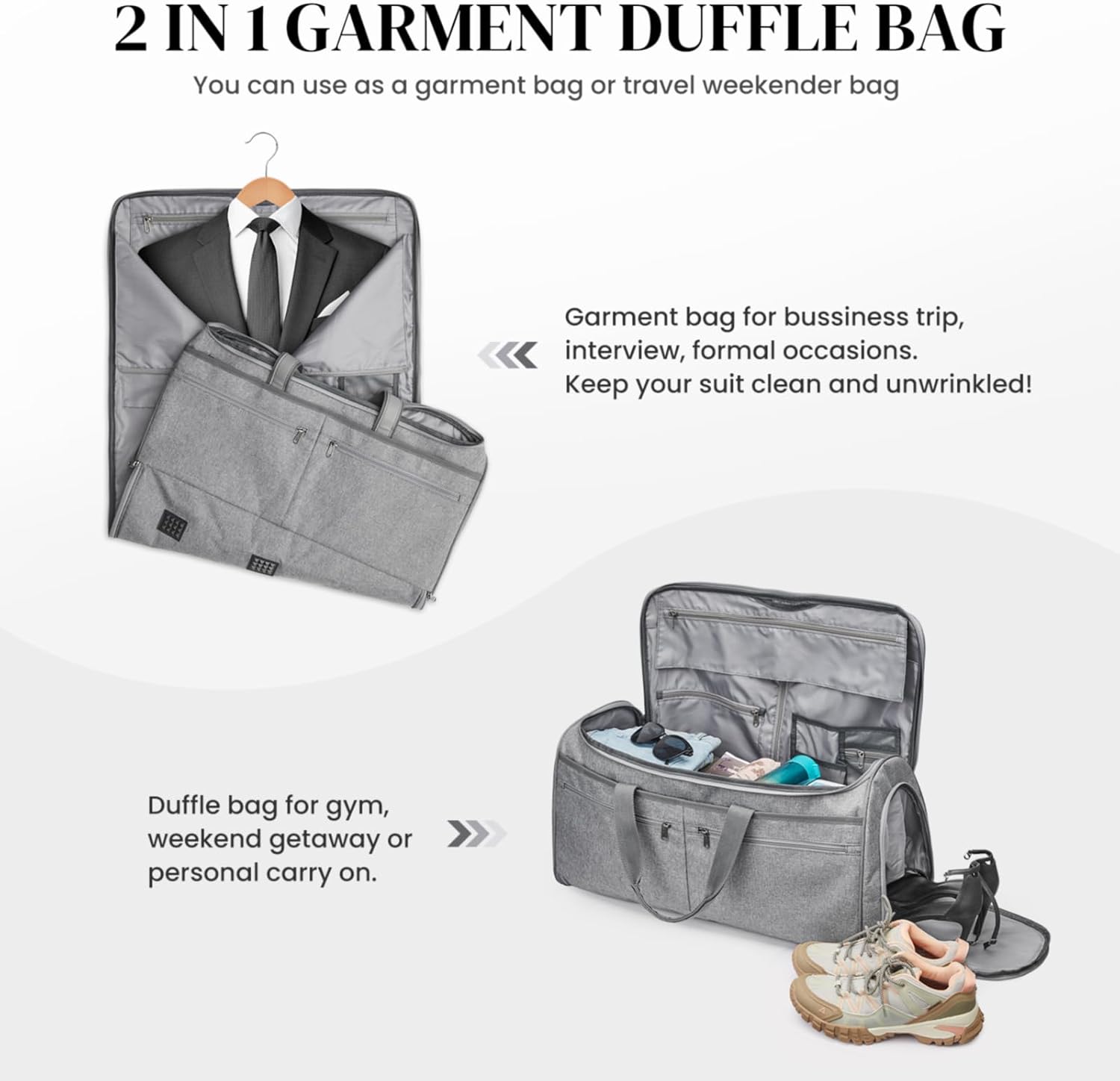 Thumbnail 4 de S-ZONE Sac à Vêtements Convertible 55 L