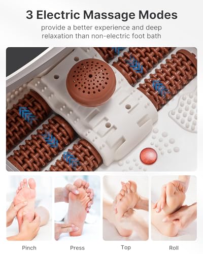 Detalle 2 de Renpho bain de pieds hydromasseur avec chauffage, massage automatique ⚙