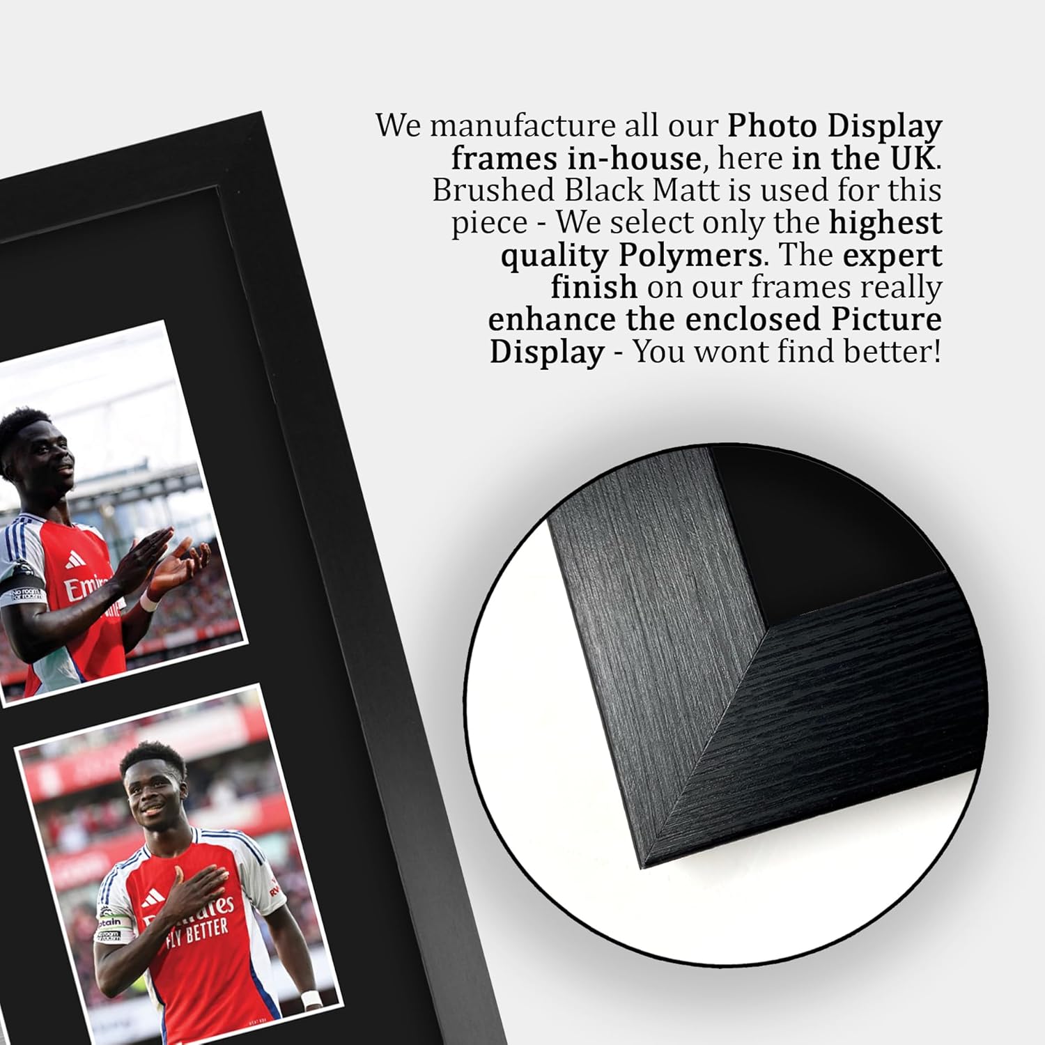 Thumbnail 5 de HWC Trading Bukayo Saka Arsenal A3 framed signed autograph photograph display