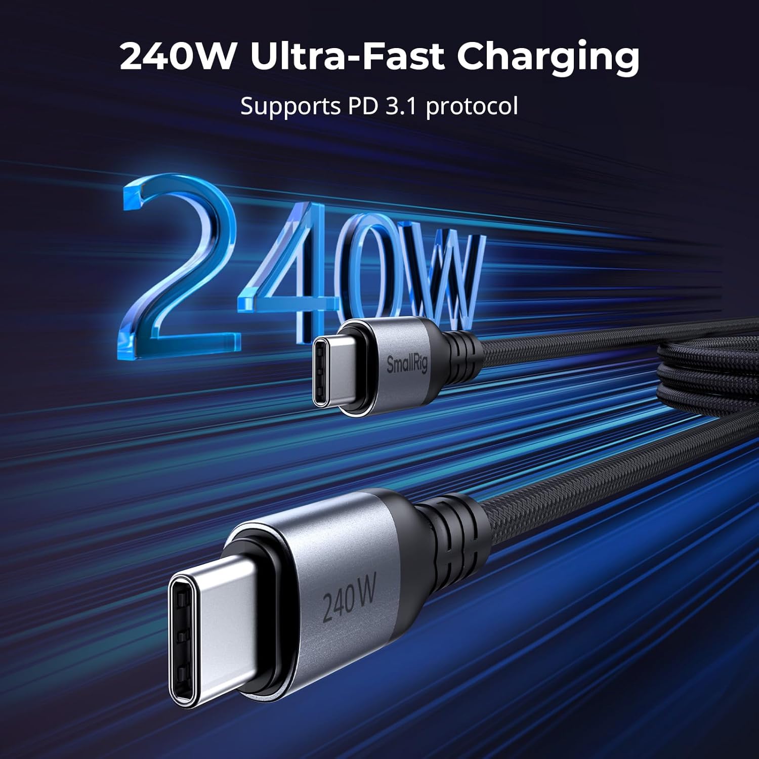 Thumbnail 1 de SMALLRIG Cavo USB-C a USB-C 240 W (3,28 piedi) per ricarica rapida PD 3.1