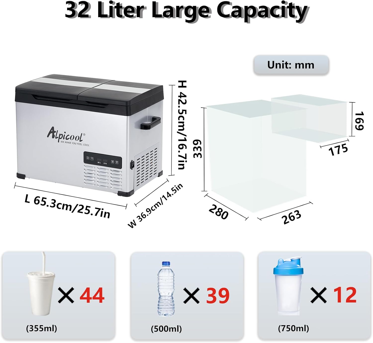 Thumbnail 5 de Alpicool T50 50L Compressor Car Refrigerator — Portable 12V Freezer for RVs, Campers and Boats