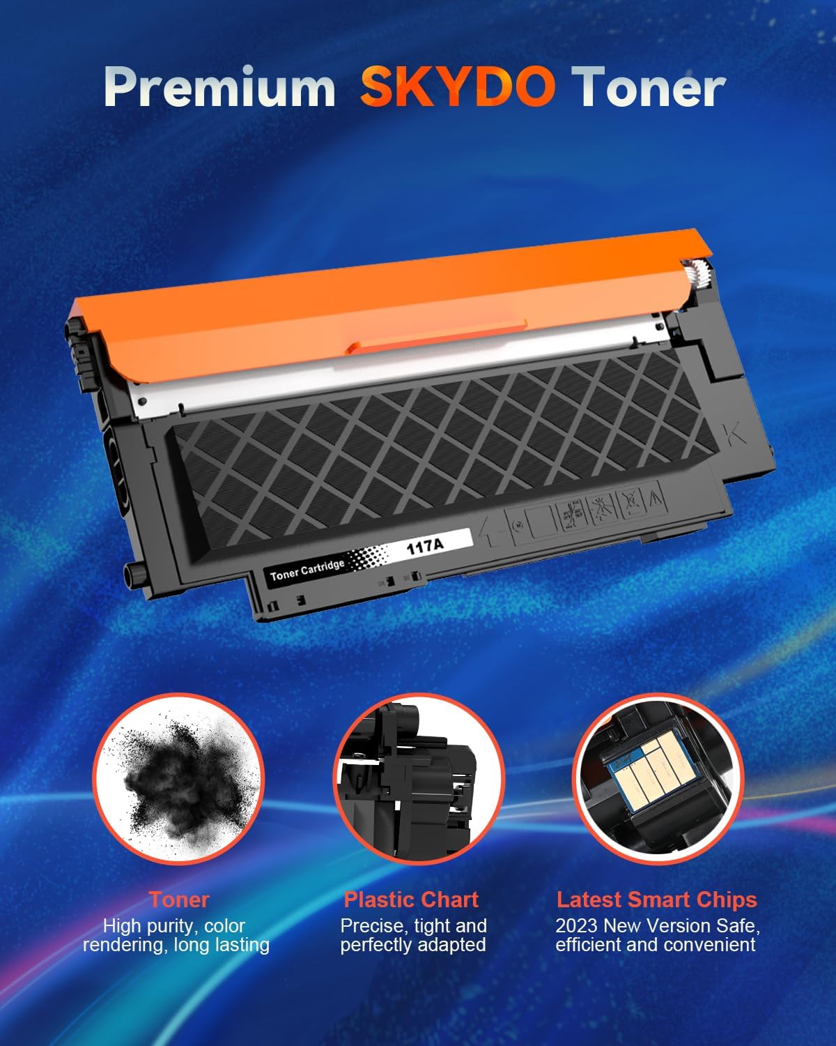 Detalle de Skydo 117A Toner noir compatible HP 117A W2070A – Lot unique pour HP Color Laser MFP 178nw/179fnw/150nw/150a