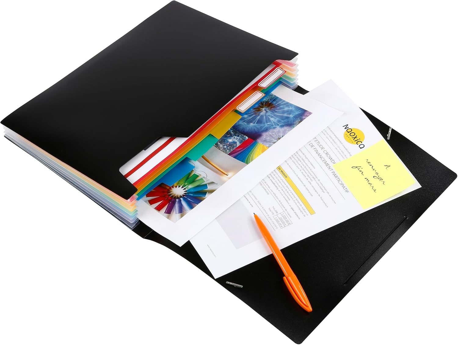 Thumbnail 5 de Viquel Rainbow accordeonmap A4 van polypropyleen met elastische sluiting