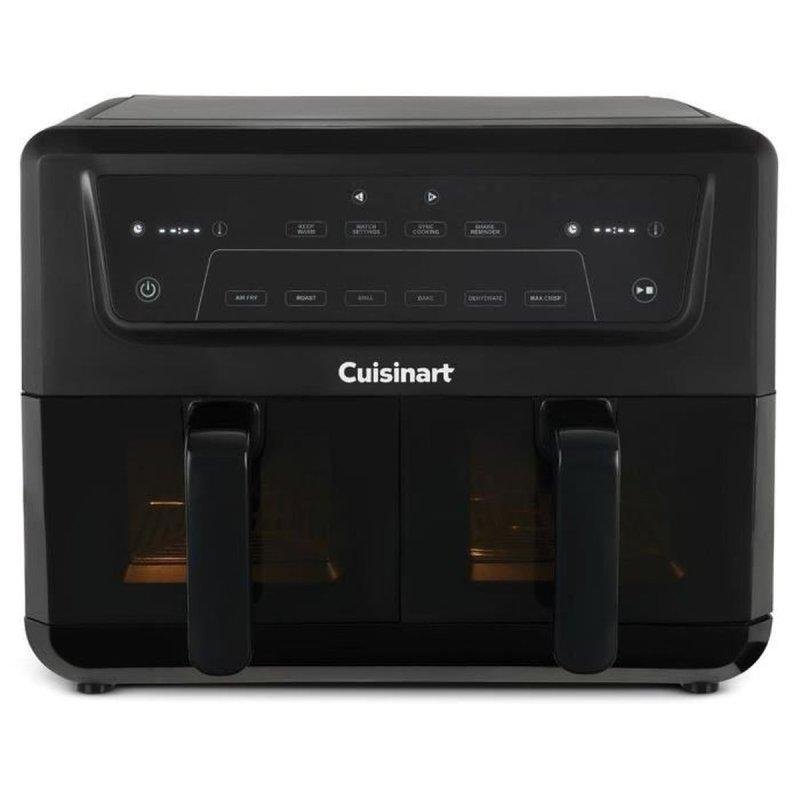 Detalle de Freidora de aire Cuisinart AFD10XBLE 10,4 L: doble cesta y ventana para cocinar dos platos a la vez