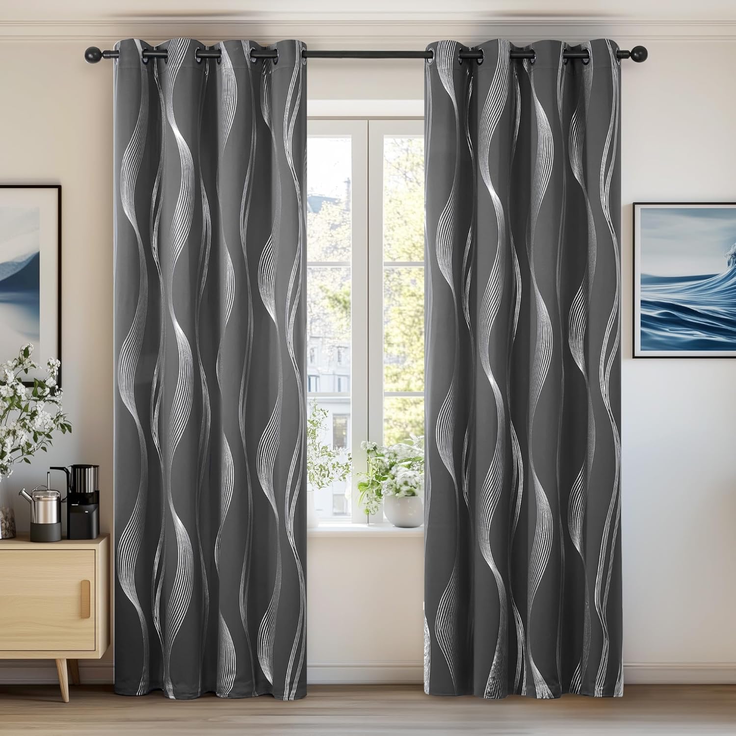 Thumbnail 6 de Deconovo Blackout Eyelet Curtains 46x90 inch