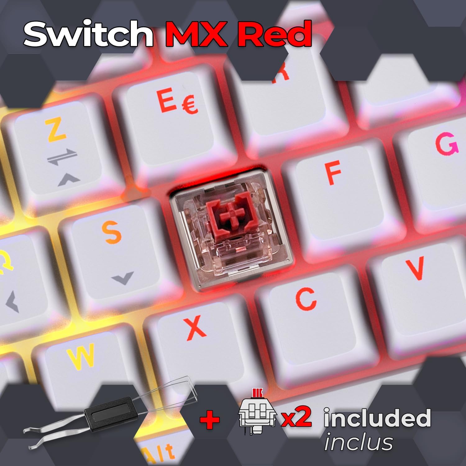 Thumbnail 1 de Empire Gaming K248 Tastiera Gaming Wired con switch meccanici MX Red, RGB e 82 tasti (FR AZERTY, Type-C)